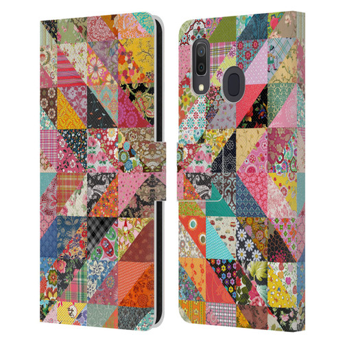 Rachel Caldwell Patterns Quilt Leather Book Wallet Case Cover For Samsung Galaxy A33 5G (2022)