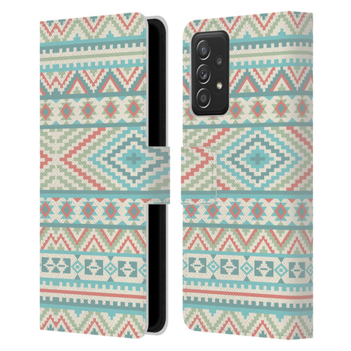Rachel Caldwell Patterns Friendship Leather Book Wallet Case Cover For Samsung Galaxy A53 5G (2022)
