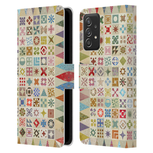 Rachel Caldwell Patterns Jane Leather Book Wallet Case Cover For Samsung Galaxy A53 5G (2022)