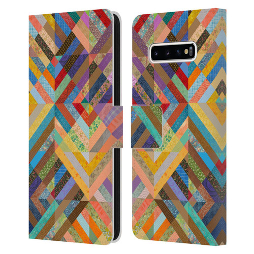 Rachel Caldwell Patterns Superst Leather Book Wallet Case Cover For Samsung Galaxy S10+ / S10 Plus