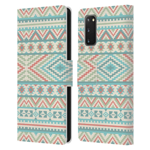 Rachel Caldwell Patterns Friendship Leather Book Wallet Case Cover For Samsung Galaxy S20 / S20 5G