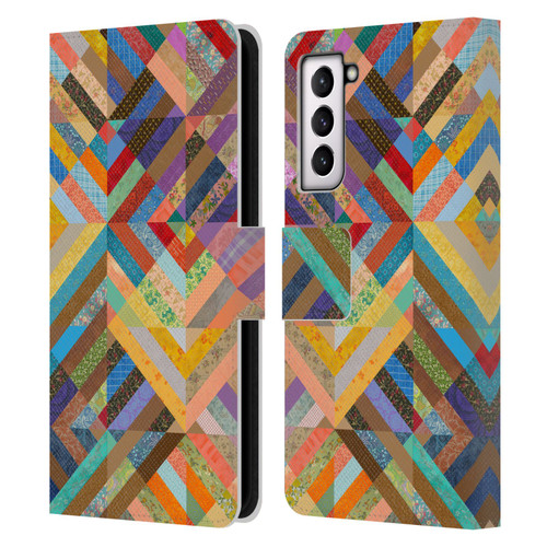 Rachel Caldwell Patterns Superst Leather Book Wallet Case Cover For Samsung Galaxy S21 5G