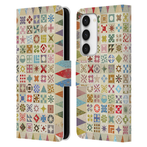 Rachel Caldwell Patterns Jane Leather Book Wallet Case Cover For Samsung Galaxy S23 5G