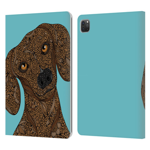 Valentina Dogs Dachshund Leather Book Wallet Case Cover For Apple iPad Pro 11 2020 / 2021 / 2022