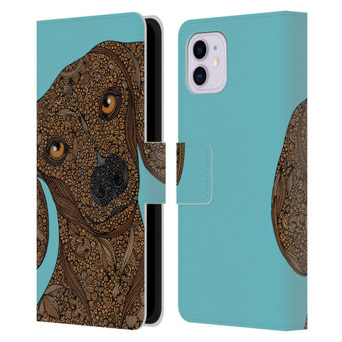 Valentina Dogs Dachshund Leather Book Wallet Case Cover For Apple iPhone 11