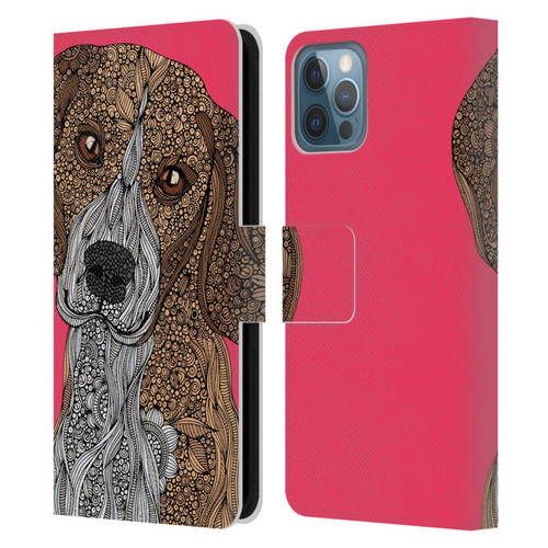 Valentina Dogs Beagle Leather Book Wallet Case Cover For Apple iPhone 12 / iPhone 12 Pro