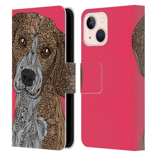Valentina Dogs Beagle Leather Book Wallet Case Cover For Apple iPhone 13 Mini