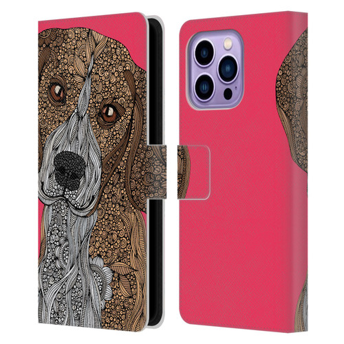 Valentina Dogs Beagle Leather Book Wallet Case Cover For Apple iPhone 14 Pro Max