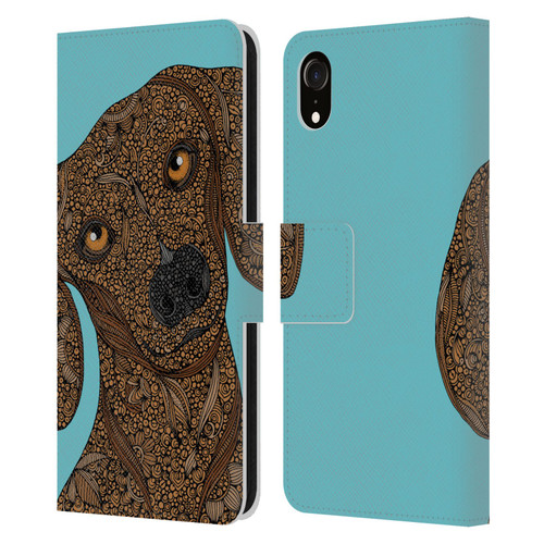 Valentina Dogs Dachshund Leather Book Wallet Case Cover For Apple iPhone XR