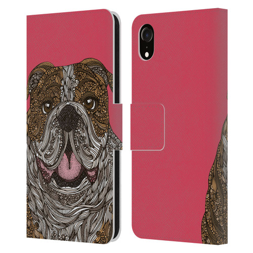 Valentina Dogs English Bulldog Leather Book Wallet Case Cover For Apple iPhone XR