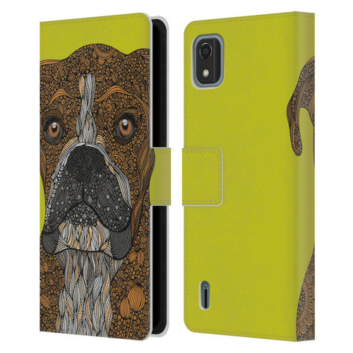 Valentina Dogs Boxer Leather Book Wallet Case Cover For Nokia C2 2nd Edition
