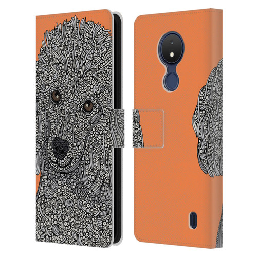 Valentina Dogs Poodle Leather Book Wallet Case Cover For Nokia C21
