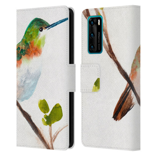 Mai Autumn Birds Hummingbird Leather Book Wallet Case Cover For Huawei P40 5G