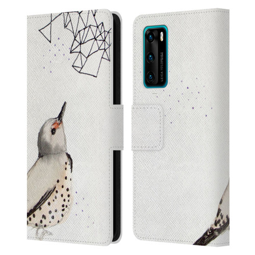 Mai Autumn Birds Northern Flicker Leather Book Wallet Case Cover For Huawei P40 5G