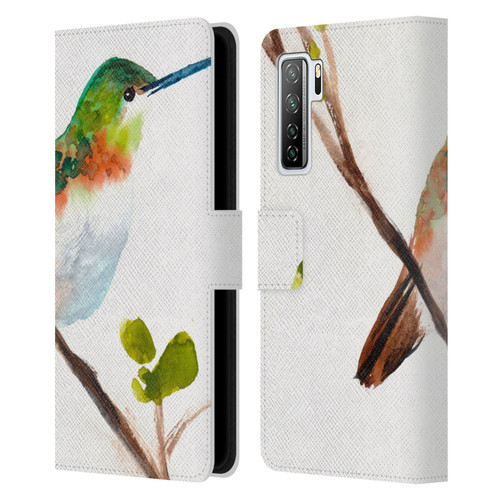 Mai Autumn Birds Hummingbird Leather Book Wallet Case Cover For Huawei Nova 7 SE/P40 Lite 5G