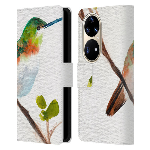 Mai Autumn Birds Hummingbird Leather Book Wallet Case Cover For Huawei P50 Pro