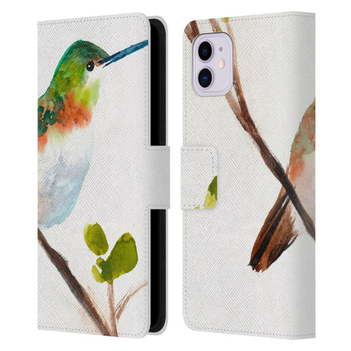 Mai Autumn Birds Hummingbird Leather Book Wallet Case Cover For Apple iPhone 11