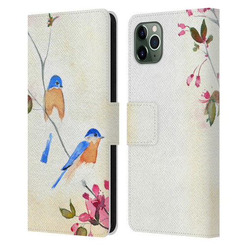 Mai Autumn Birds Blossoms Leather Book Wallet Case Cover For Apple iPhone 11 Pro Max