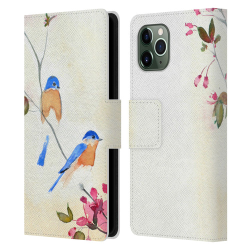 Mai Autumn Birds Blossoms Leather Book Wallet Case Cover For Apple iPhone 11 Pro