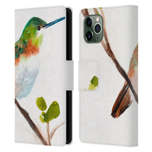 Mai Autumn Birds Hummingbird Leather Book Wallet Case Cover For Apple iPhone 11 Pro