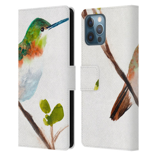 Mai Autumn Birds Hummingbird Leather Book Wallet Case Cover For Apple iPhone 12 Pro Max