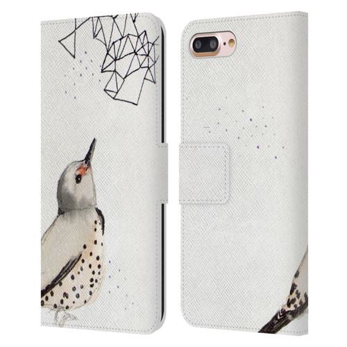 Mai Autumn Birds Northern Flicker Leather Book Wallet Case Cover For Apple iPhone 7 Plus / iPhone 8 Plus