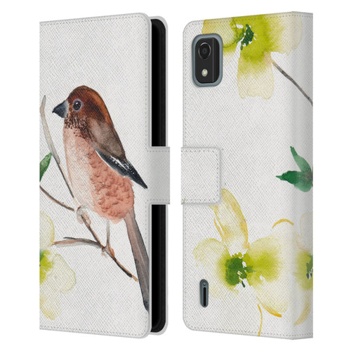 Mai Autumn Birds Dogwood Branch Leather Book Wallet Case Cover For Nokia C2 2nd Edition