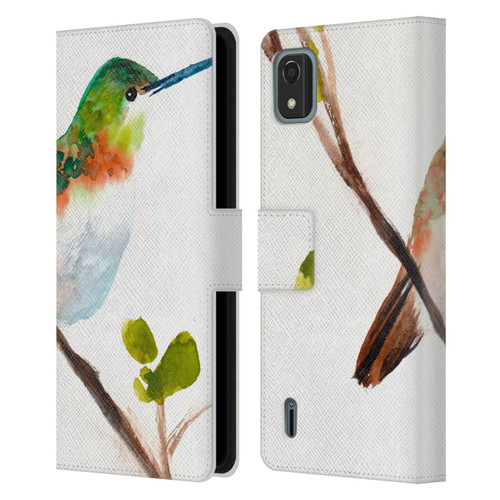 Mai Autumn Birds Hummingbird Leather Book Wallet Case Cover For Nokia C2 2nd Edition