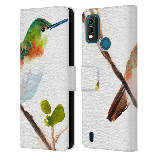 Mai Autumn Birds Hummingbird Leather Book Wallet Case Cover For Nokia G11 Plus