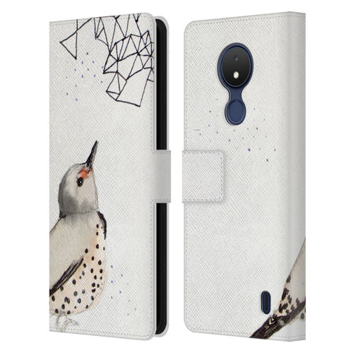 Mai Autumn Birds Northern Flicker Leather Book Wallet Case Cover For Nokia C21