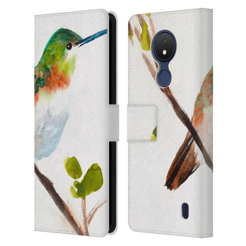 Mai Autumn Birds Hummingbird Leather Book Wallet Case Cover For Nokia C21