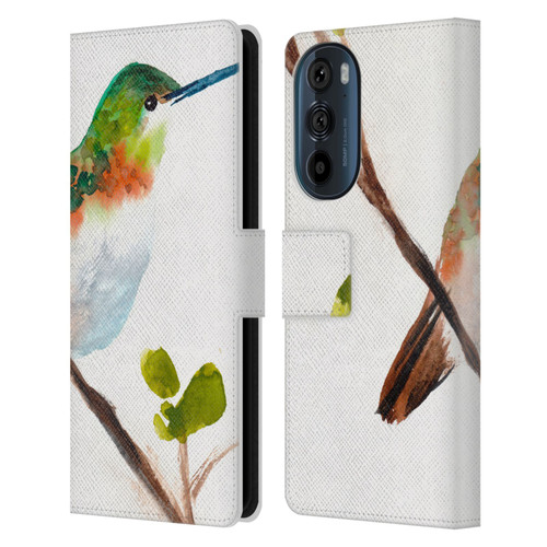 Mai Autumn Birds Hummingbird Leather Book Wallet Case Cover For Motorola Edge 30