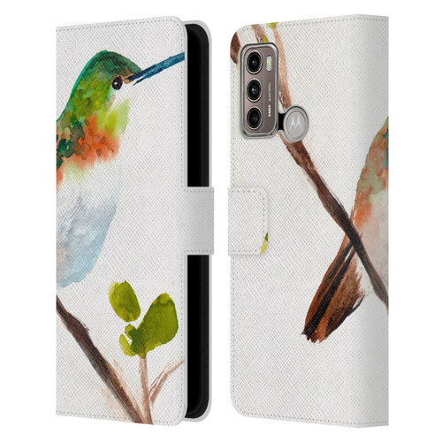 Mai Autumn Birds Hummingbird Leather Book Wallet Case Cover For Motorola Moto G60 / Moto G40 Fusion
