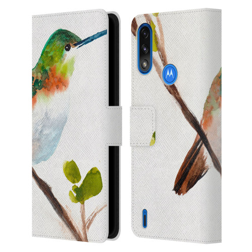 Mai Autumn Birds Hummingbird Leather Book Wallet Case Cover For Motorola Moto E7 Power / Moto E7i Power