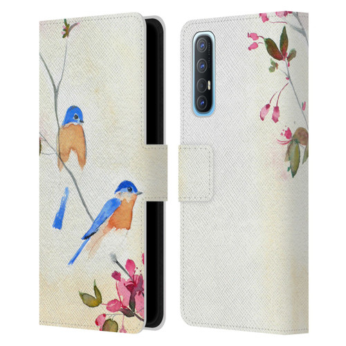 Mai Autumn Birds Blossoms Leather Book Wallet Case Cover For OPPO Find X2 Neo 5G