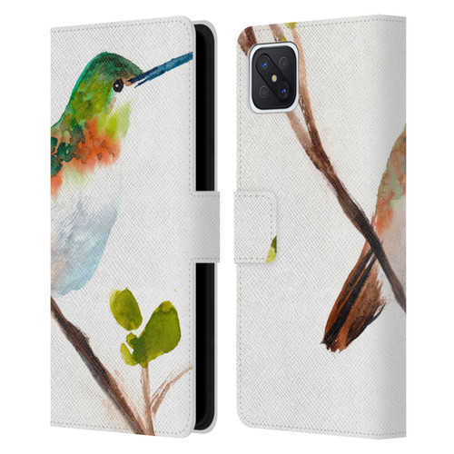 Mai Autumn Birds Hummingbird Leather Book Wallet Case Cover For OPPO Reno4 Z 5G