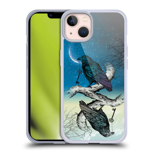 Rachel Caldwell Animals 3 Raven Soft Gel Case for Apple iPhone 13