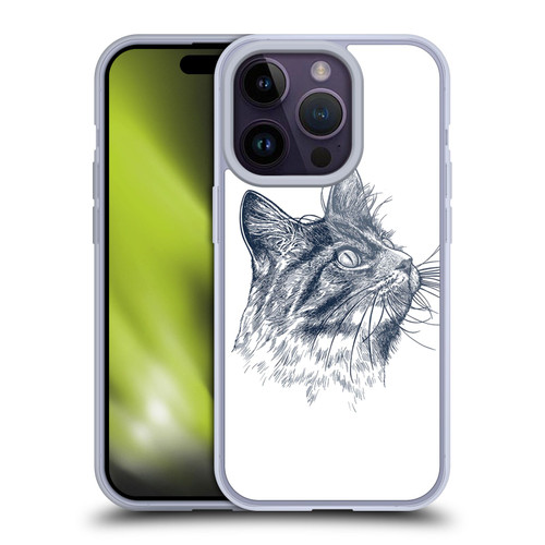 Rachel Caldwell Animals 3 Cat Soft Gel Case for Apple iPhone 14 Pro