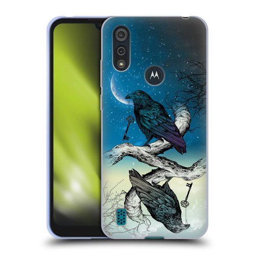 Rachel Caldwell Animals 3 Raven Soft Gel Case for Motorola Moto E6s (2020)