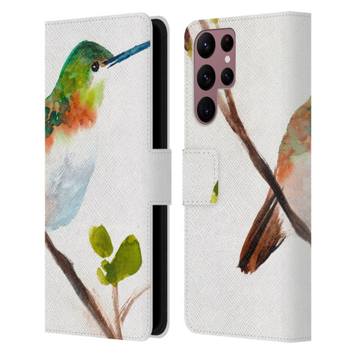 Mai Autumn Birds Hummingbird Leather Book Wallet Case Cover For Samsung Galaxy S22 Ultra 5G