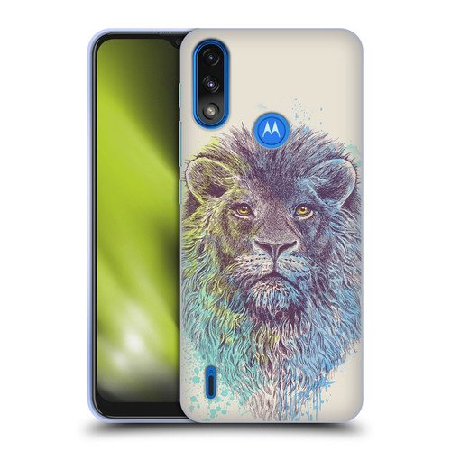 Rachel Caldwell Animals 3 Lion Soft Gel Case for Motorola Moto E7 Power / Moto E7i Power