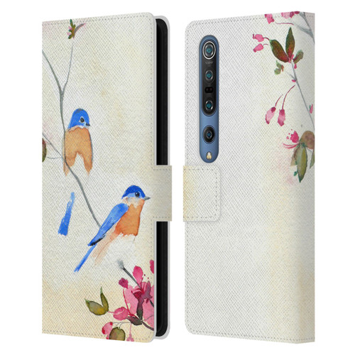 Mai Autumn Birds Blossoms Leather Book Wallet Case Cover For Xiaomi Mi 10 5G / Mi 10 Pro 5G
