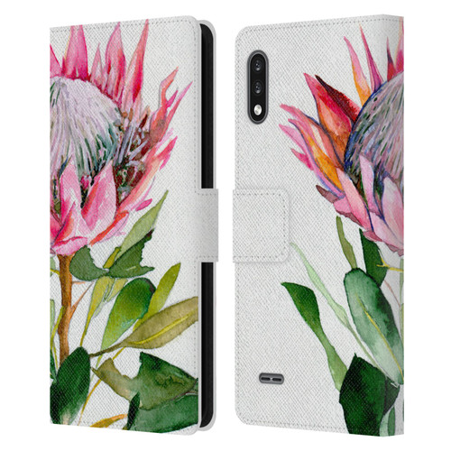 Mai Autumn Floral Blooms Protea Leather Book Wallet Case Cover For LG K22