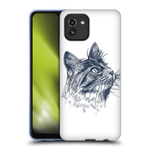 Rachel Caldwell Animals 3 Cat Soft Gel Case for Samsung Galaxy A03 (2021)