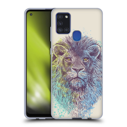Rachel Caldwell Animals 3 Lion Soft Gel Case for Samsung Galaxy A21s (2020)
