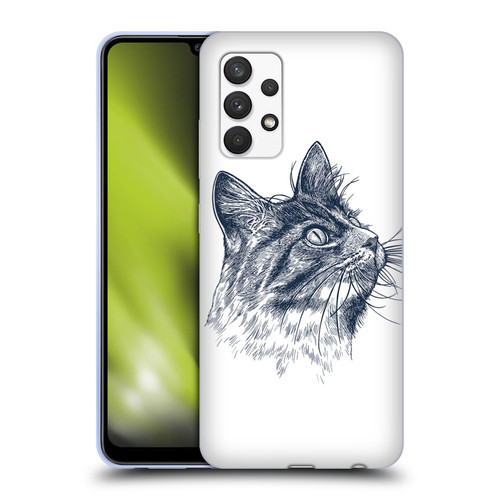 Rachel Caldwell Animals 3 Cat Soft Gel Case for Samsung Galaxy A32 (2021)