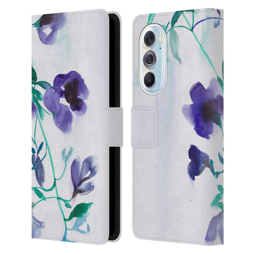 Mai Autumn Floral Blooms Moon Drops Leather Book Wallet Case Cover For Motorola Edge X30
