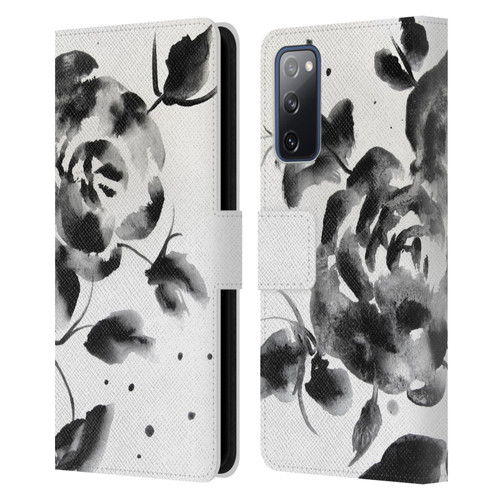 Mai Autumn Floral Blooms Black Beauty Leather Book Wallet Case Cover For Samsung Galaxy S20 FE / 5G
