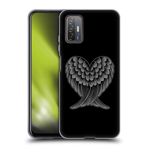 Rachel Caldwell Illustrations Heart Wings Soft Gel Case for HTC Desire 21 Pro 5G