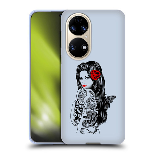 Rachel Caldwell Illustrations Tattoo Girl Soft Gel Case for Huawei P50